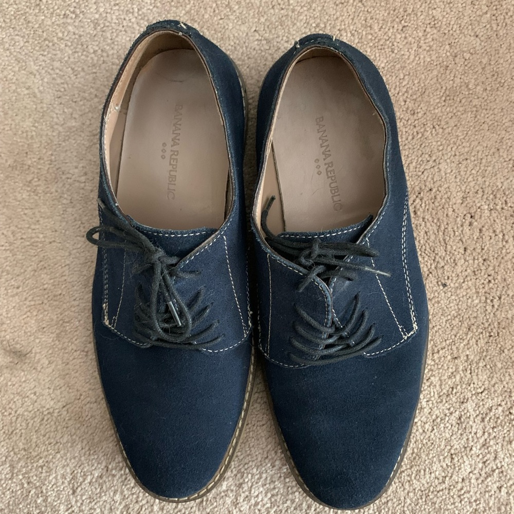 Banana Republic Blue Suede Shoes.
